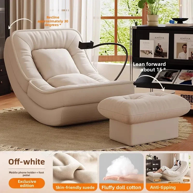 Moon Kennel Rocking Chair Reclining Chair Adults Sleeping Lazy Sofa Chair Balcony Home Lounge Chair