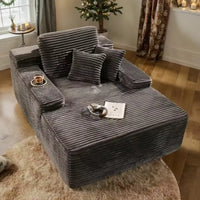 !@Wholesale Modular Sectional Sofa One Big Seat Compressed Sofa Bed Sleeper with Memory Foam Chenille Cover for Living Room