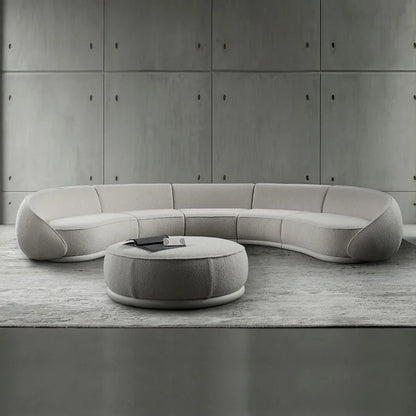 Nordic Italian wabi style living room moon technology cloth lamb wool Internet celebrity half arc light luxury