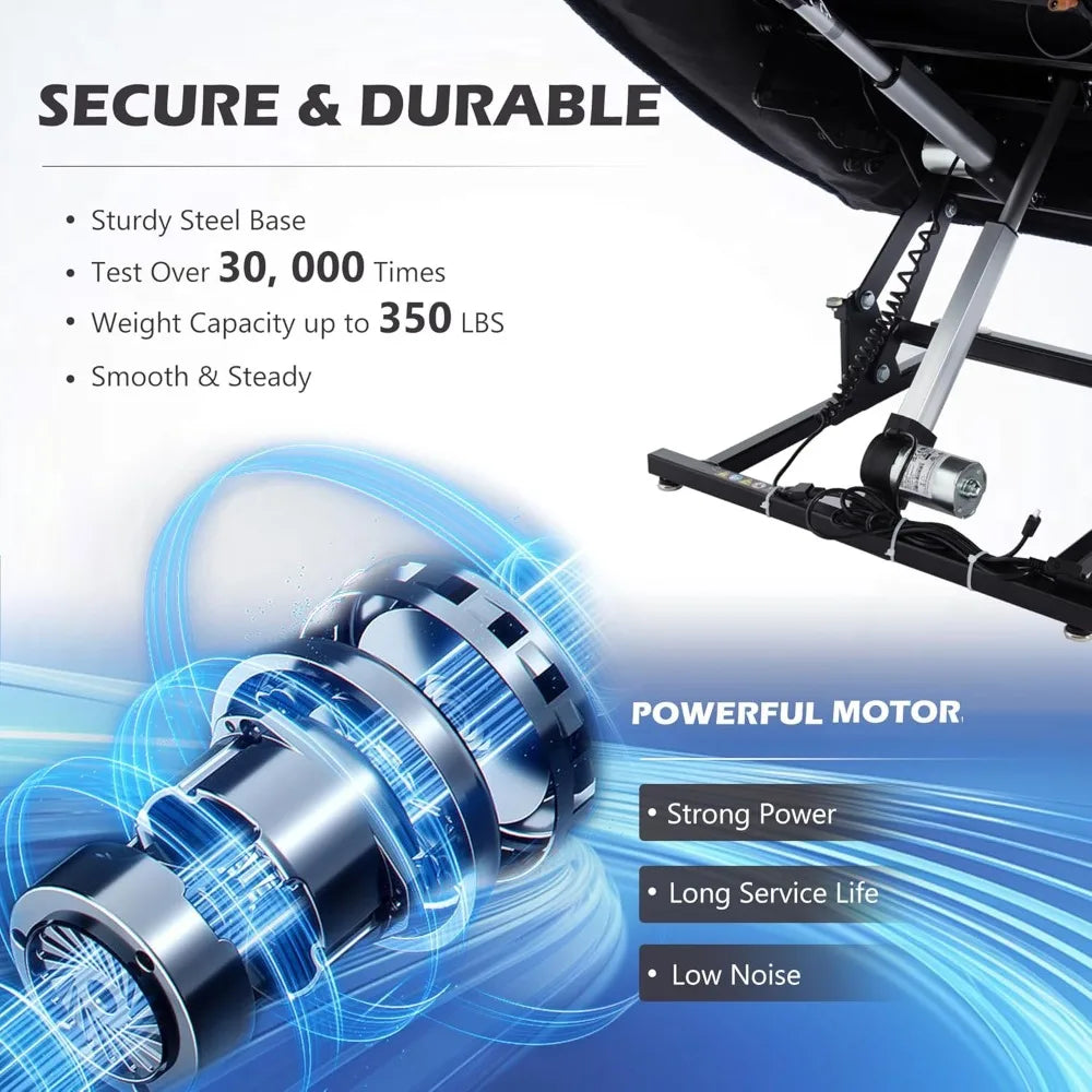 Power Lift Chair with Full-Body Massage and Heat, Electric Recliner Chairs for Adults, Remote Control, Standing Assistance, USB