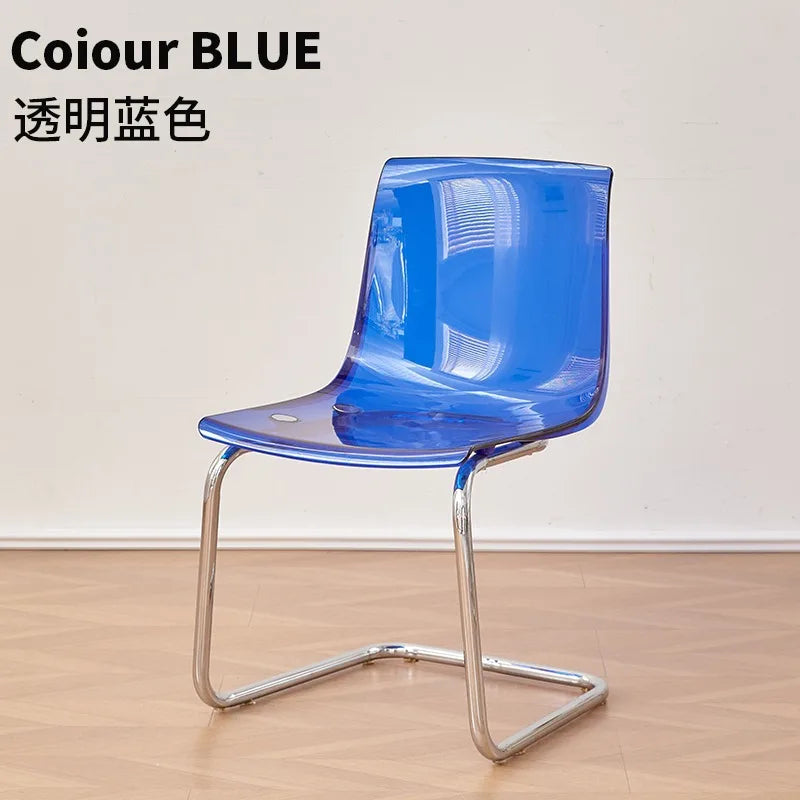 Transparent Acrylic Toyas Chair, Home Backrest Dining Chair, Nordic Minimalist Designer Desk, Coffee Shop Dining Table Chairs