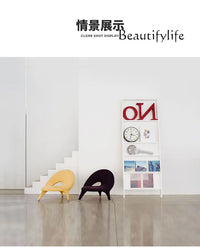 Italian Minimalist Creative Single Fabric Sofa Modern Light Luxury Home Living Room Bedroom Wingback Chair