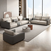Designer Simple Soft Couches Living Room Comfortable Wood Luxury Modern Sofa Puffs Nordic Home Couch Wohnzimmer Home Furniture
