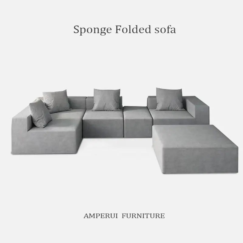 Popular  Modular Furniture - Strong Foam Support for Frameless Sofa. Combination of 6-seat Luxurious Living Room Compact Sofa.