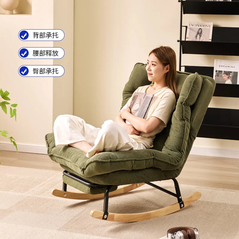Single sofa  Living room lazy rocking chair Reclining  Adult rocking chair