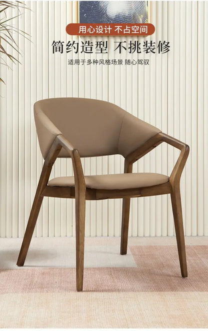 Nordic Simple Chair Solid Wood Italian Lounge Clear Aesthetics Modern Chairs Designer Entrance Minimalist Muebles Furniture