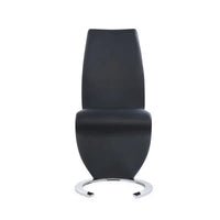 Set of 2 Black Dining Chairs - Marcus Horseshoe Style, Stylish and Modern Design for Your Home or Office Dining Room