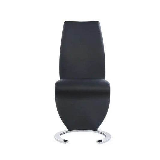 Set of 2 Black Dining Chairs - Marcus Horseshoe Style, Stylish and Modern Design for Your Home or Office Dining Room