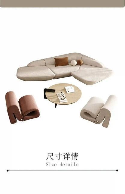 Premium ins style home nail salon rest area beauty salon sofa light luxury office home Nordic style sofa