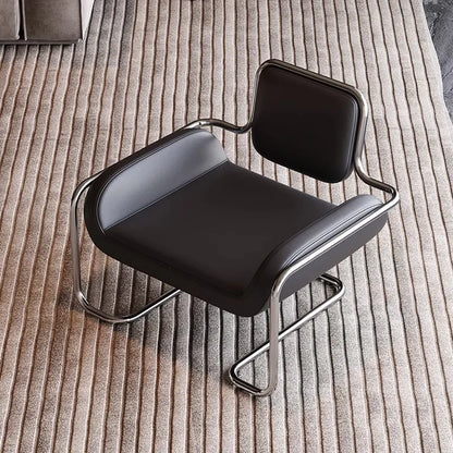 Single chair medieval stainless steel special-shaped convex living room reception leisure single sofa