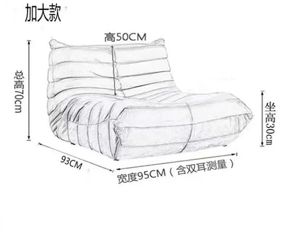 Single seat caterpillar sofa, stylish and luxurious, suitable for use in living rooms, bedrooms, hotels, and shopping malls