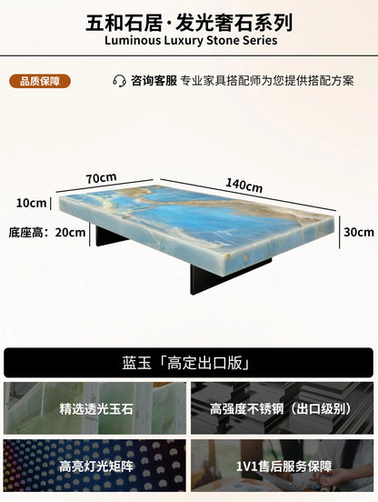 Rectangle Italian Marble Coffee Table Modern Style Luxury Minimalist Unique Coffee Table Living Room Mesa Centro Salon Furniture