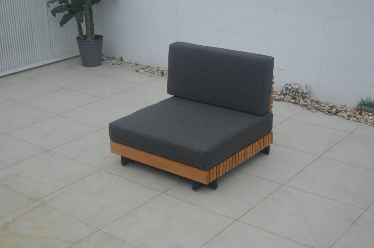 European Contemporary Teak Sofa Set Outdoor Furniture for Living Room Courtyard Hotel Villa Bedroom Park