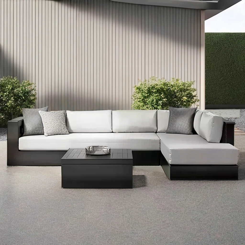 Outdoor Garden Sofa Hotel Aluminum Alloy Sofa Set Outdoor Courtyard Sunscreen Waterproof Furniture
