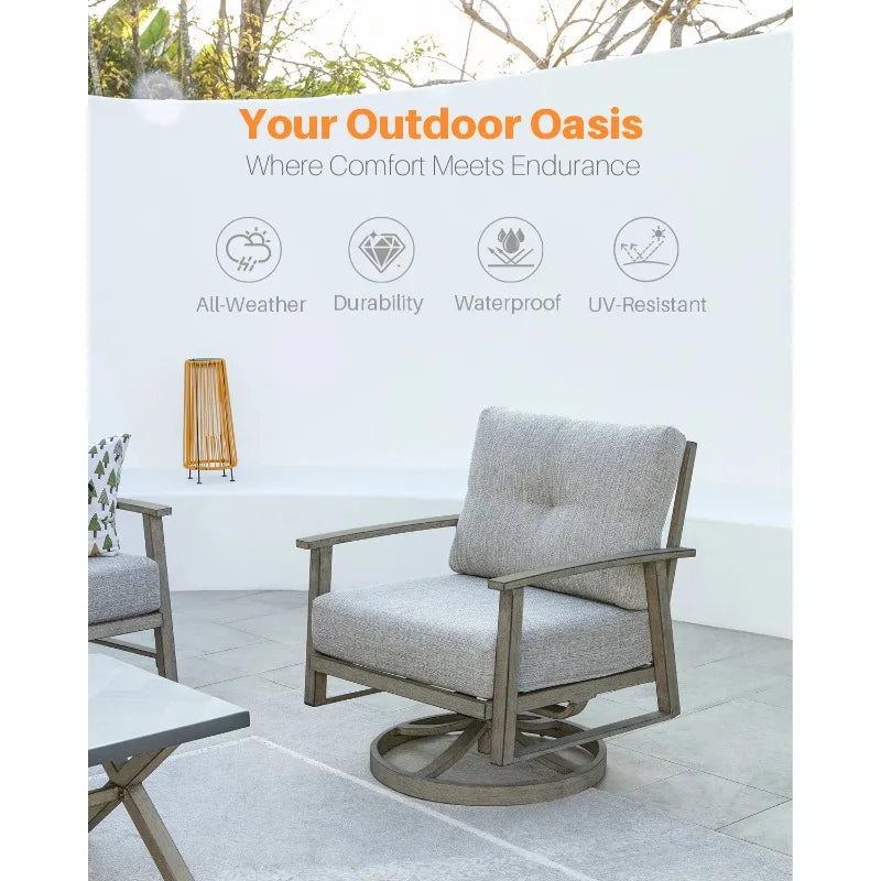 Patio Furniture Outdoor Set Table and Chair Garden Furniture Sets Sofas Balcony Furnitures Garden Seating Area Lounge Living