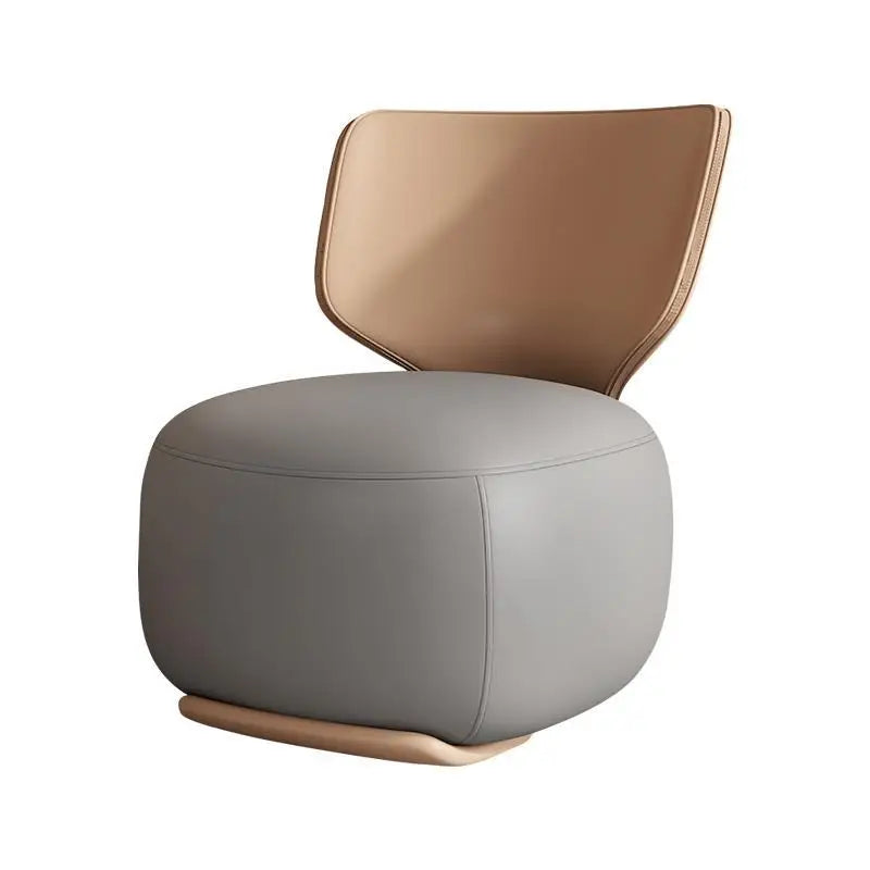 Creative small fabric cover high elasticity sponge filled casual fabric living room chair with wooden backrest