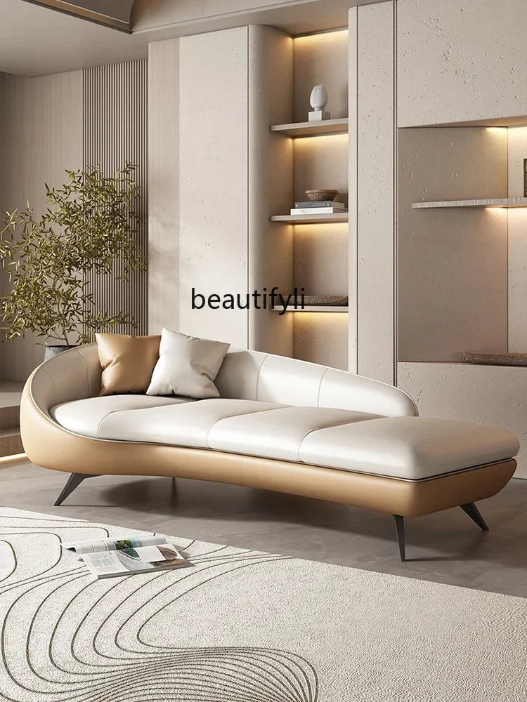 Modern curved sofa living room deck chair hotel homestay leisure beauty couch