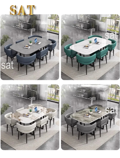 Minimalist   Marble Top Dinning Table 6 Seater Modern Restaurant Home Dining Room And Chairs Sets