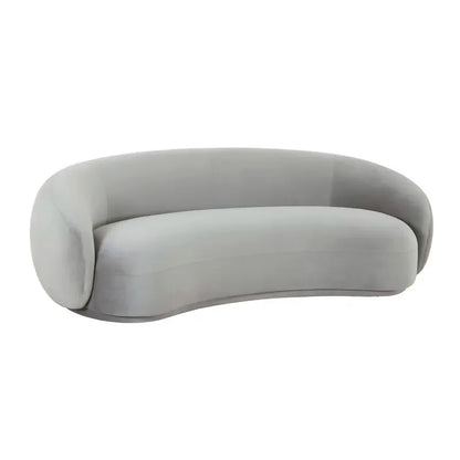For Modern Velvet Round Arm Curved Sofa Large Couch Lounge Sofa for Home Hotel Furniture