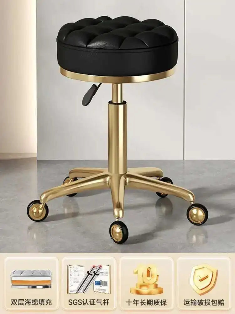 Beauty Chair Specifically Designed for Beauty Salon Adjustable Rotating Pulley Hair Salon Round Stool Tabouret A Roulette 원형의자