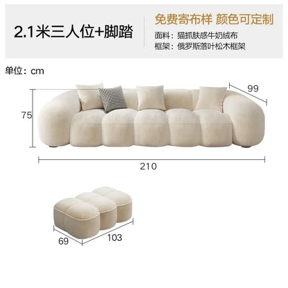 Designer Luxury Living Room Sofas House Nordic Family Elegant Relaxing Sofa Economic Apartment Minimalist Divano Hotel Furniture