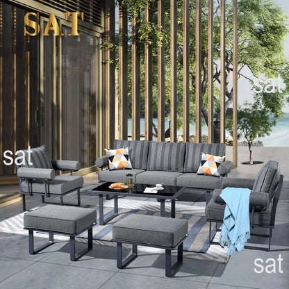 # Hot Aluminum Patio Conversation Set Of 6 Pieces Weather Resistant Outdoor Furniture Sofa Set With Armrest Cushion,Armchairs,Ot