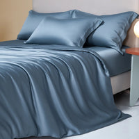 Premium 4/6pcs Egyptian Cotton Bed Sheet Set Soft Long Staple Cotton Bedding Set Luxury Silky Fitted Sheet Flat Sheet Pillowcase