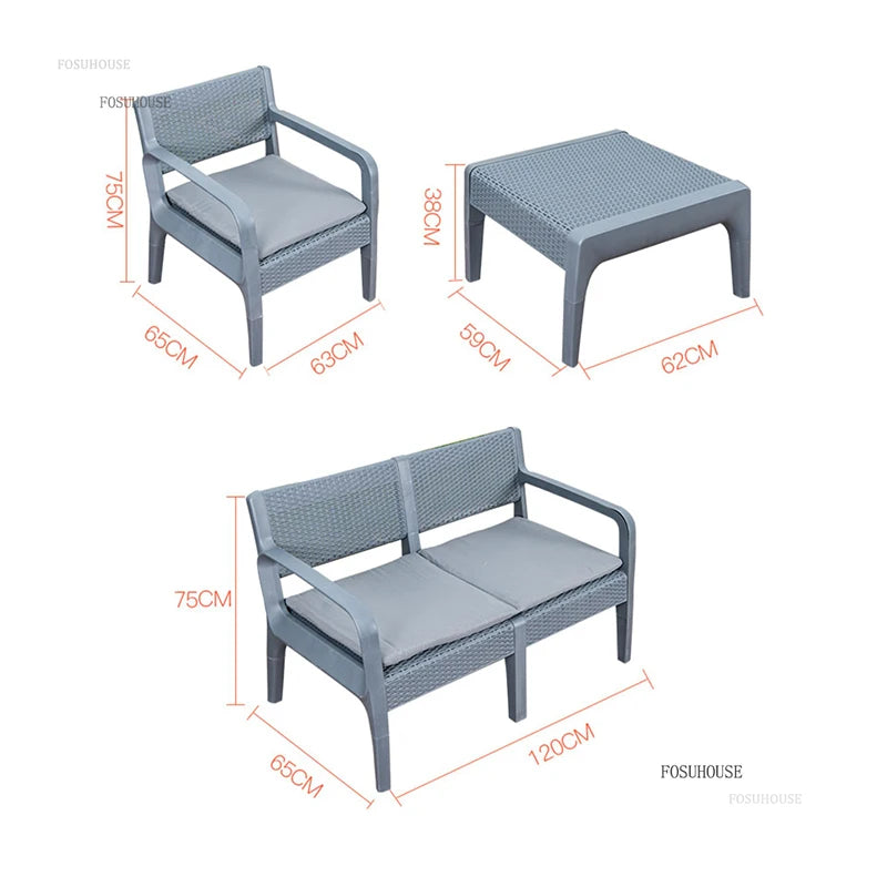 Creative Garden Furniture Sets Villa Terrace Patio Furniture Outdoor Set Household Leisure Outdoor Table and Chairs Combination
