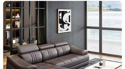 Nordic Genuine Leather Sofas Luxury Armchairs Cinema Comfortable Sofas Living Room Design Fauteuils Salon Home Furniture