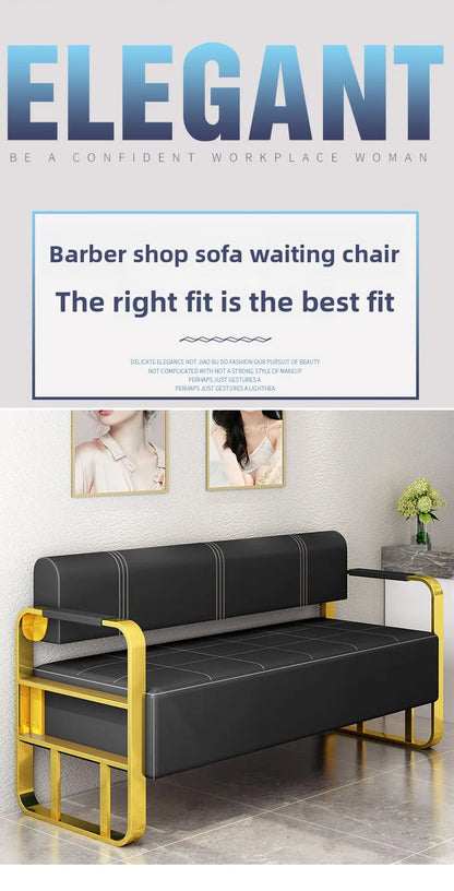 New Barber shop sofa chair reception room sitting area long sofa chair thickened equal sofa