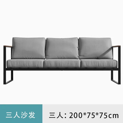Customized outdoor leisure sofa cafe aluminum alloy lazy sofa coffee table hotel garden balcony villa furniture