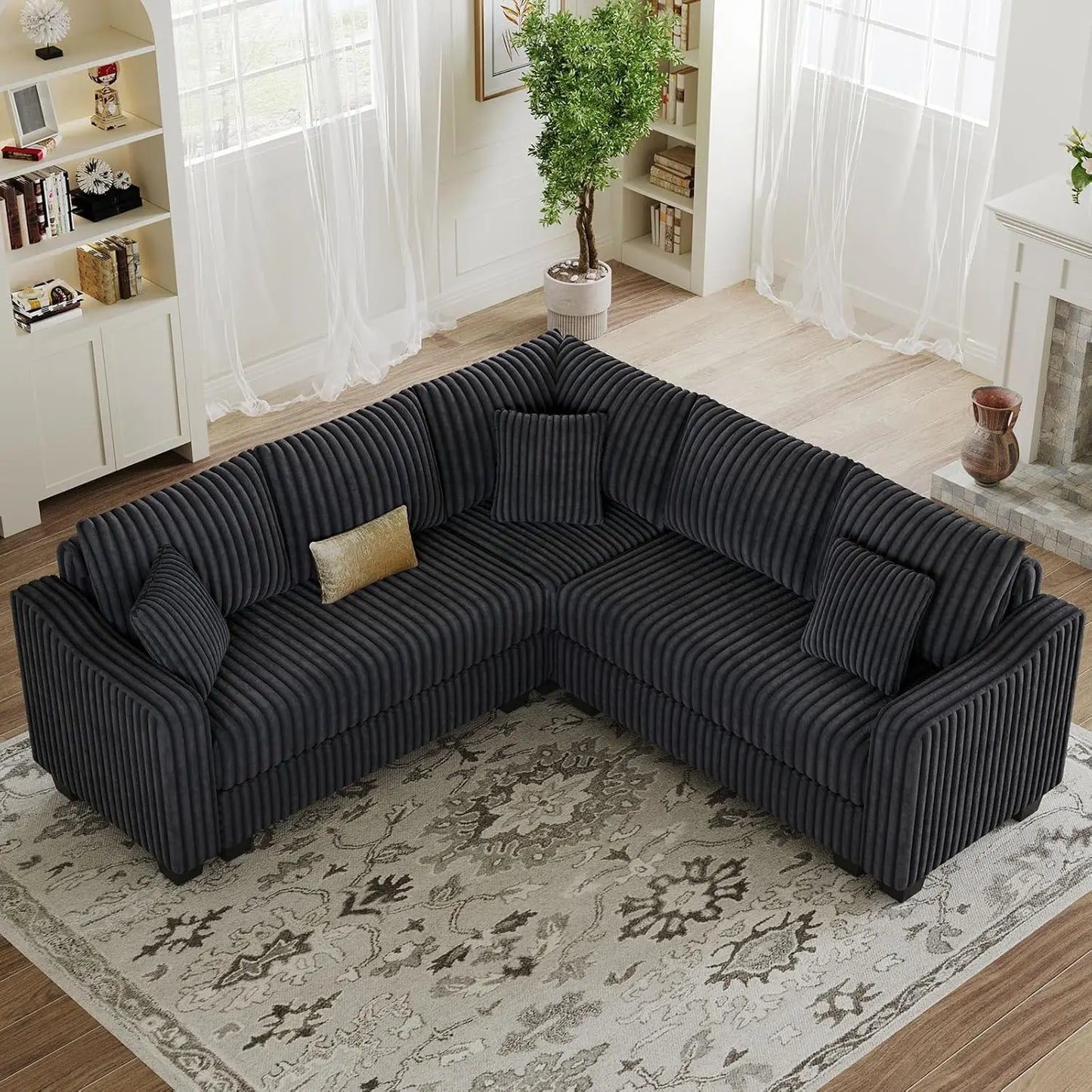 Convertible Sectional Couch with Chaise Corner Sectional Sofa L Shaped Couch Reversible Corner Upholstered Couches, Customized