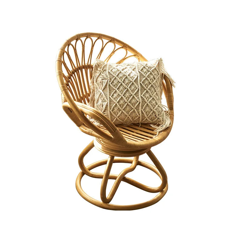 Nordic rattan swivel chair modern simple casual rattan natural rattan homestay balcony sofa  lazy bamboo