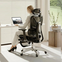 Premium Ergonomic Office Chair,3D Adjustable Armrests,Dynamic Lumbar Support,Recline Tilt & Footrest, Custom