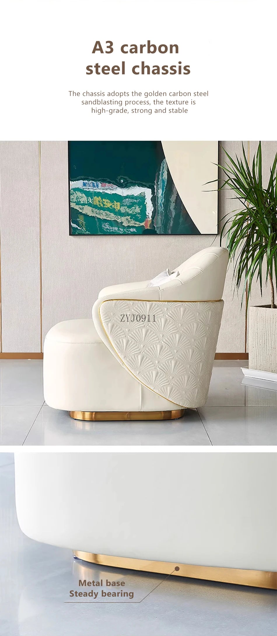Modern Casual Rotating Leisure Chair Luxury Living Room Home Furniture Hotel Sofa Chair