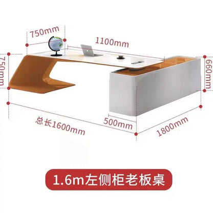 Modern simple class desk baking paint general manager boss table atmospheric office light luxury fashion desk boss table