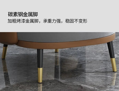 Custom minimalist light luxury single sofa coffee table set leisure hotel reception sales office negotiation table and chair
