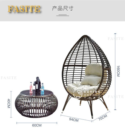 Internet celebrity swing outdoor balcony lazy hanging chair rattan nest cradle
