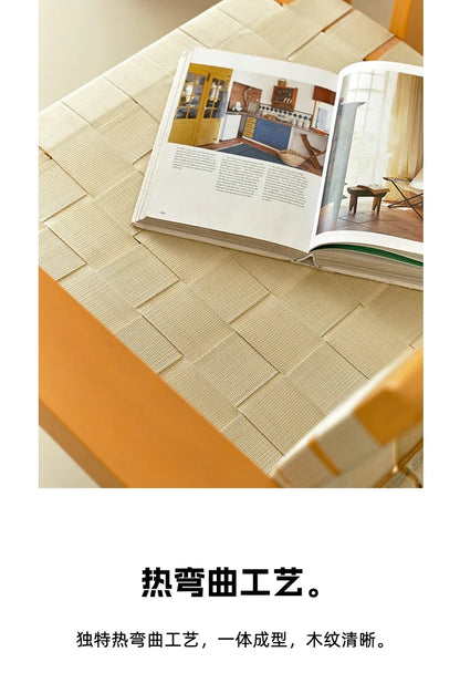 xArmrest Dining Chair Mid-Ancient Woven Chair Retro Desk Office Computer Chair