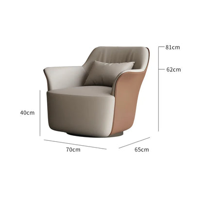 Italian style, light luxury, sofa chair, business, reception, rotating