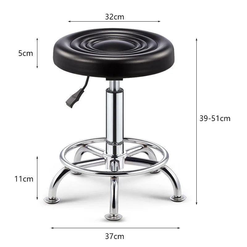 Beauty Stool,Hair Salon,Rotating Lift,Hair Salon Chair,Pulley,Nail Art, Hair Cutting, Round Stool, Exclusively for Beauty Salons