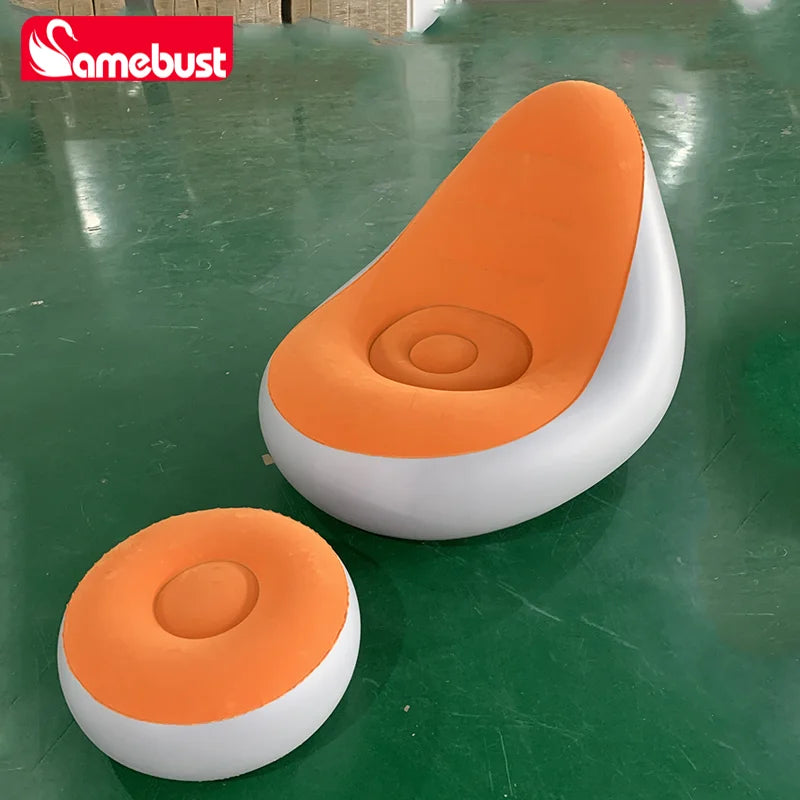 Camebust Foldable Air Bed Inflatable Lazy Sofa Mattress for Home and Outdoor Use Portable Air Mattress Camping Sleeping Mat