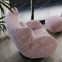 Rotatable antelope single sofa living room fabric leisure chair antique bedroom home lazy sofa