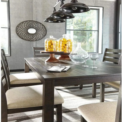 20" Dining Room Table Set with 6 Upholstered Chairs - Beautifully Crafted, Easy to Assemble