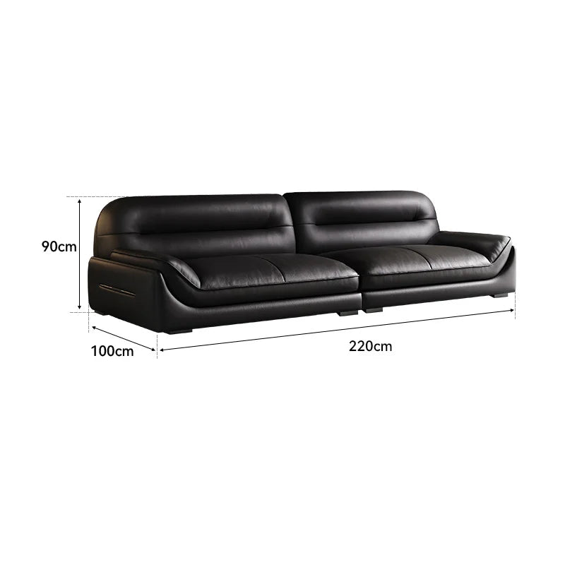 Leather Lounge Sofa, Luxury Italian Nordic Design, Lazy Couch Recliner, Mini Three Seater Divani Da Soggiorno Furniture