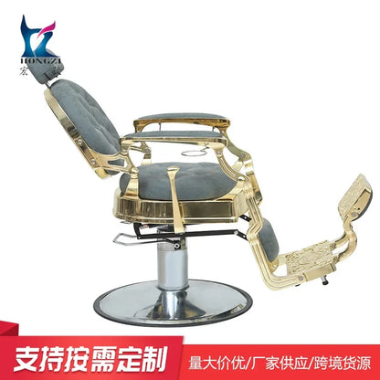 WWAluminum Alloy Frame Haircut Barber Chair Can Be Lifted And Rotated To Put Down The Chair