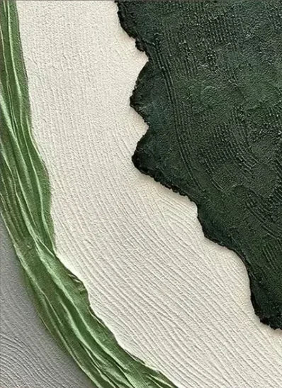 Golden green minimalist abstract art canvas painting, high-quality wall painting poster printing, living room bedroom porch h