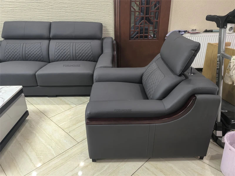 Italian Light Luxury Living Room Sofas Combination Nordic Double Sofas for Living Room Home Furniture Designer Leather Back Sofa