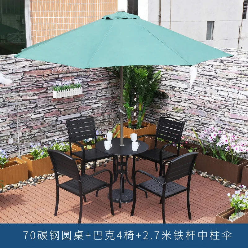 Outdoor parasol, villa cafe, milk tea shop, open-air dining bar, central column umbrella