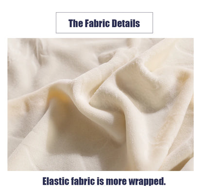 Elegant Stretchable Sofa Cover with Skirt for 1/2/3/4 Seater Soft Velvet Non-Slip Elastic Luxury Solid Color